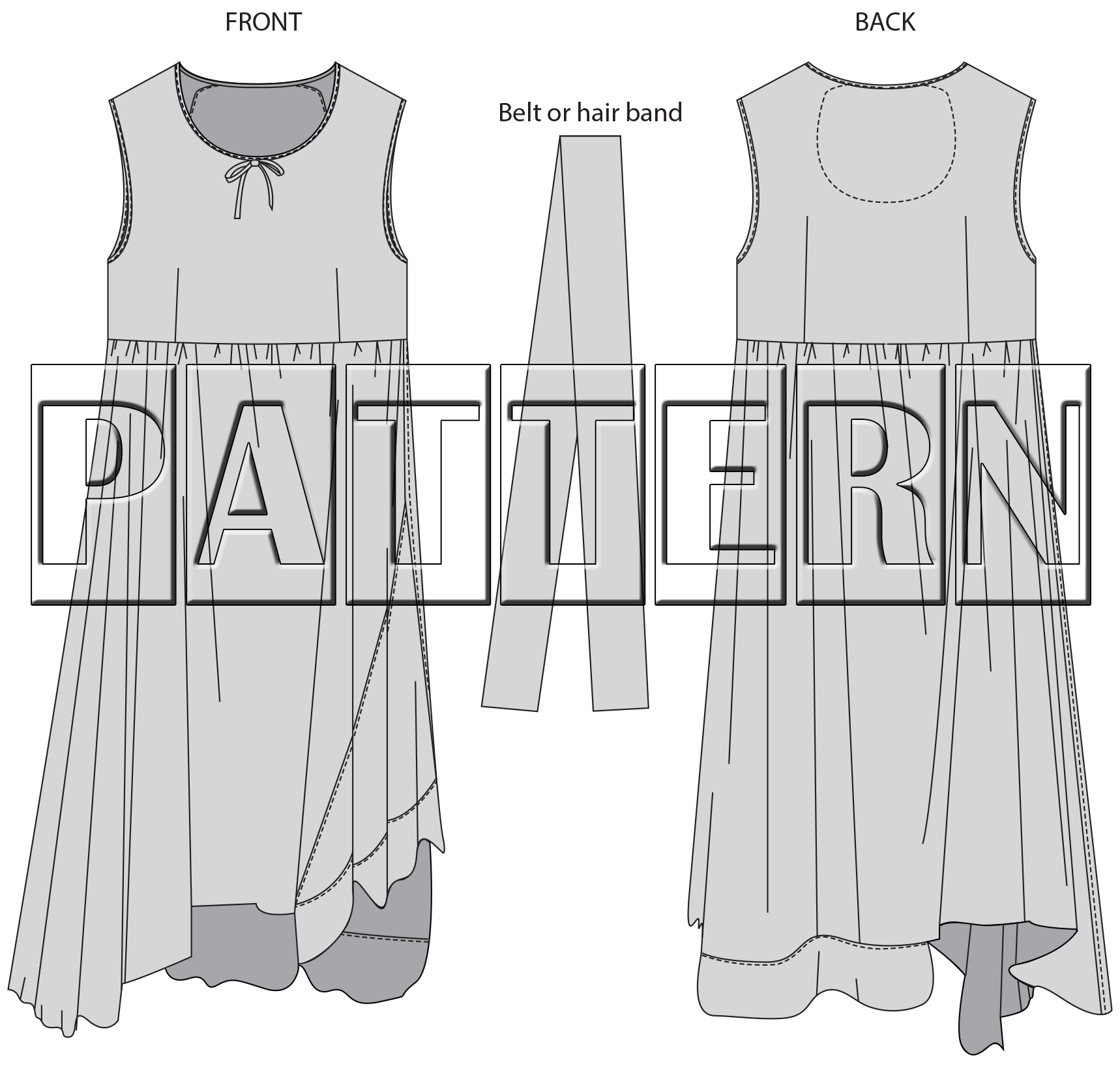 Bella Zero Waste Dress Pattern - VixEcoDesign